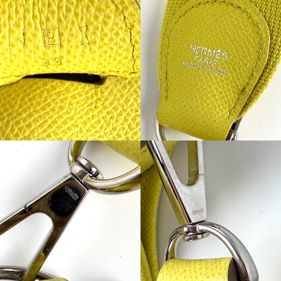 HERMES Evelyne III 33 GM Lime Yellow Epsom Leather Crossbody Bag - Picture 12 of 12